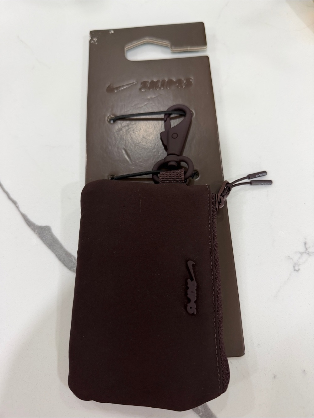 New Skims Nike Brown clip pouch wallet card holder